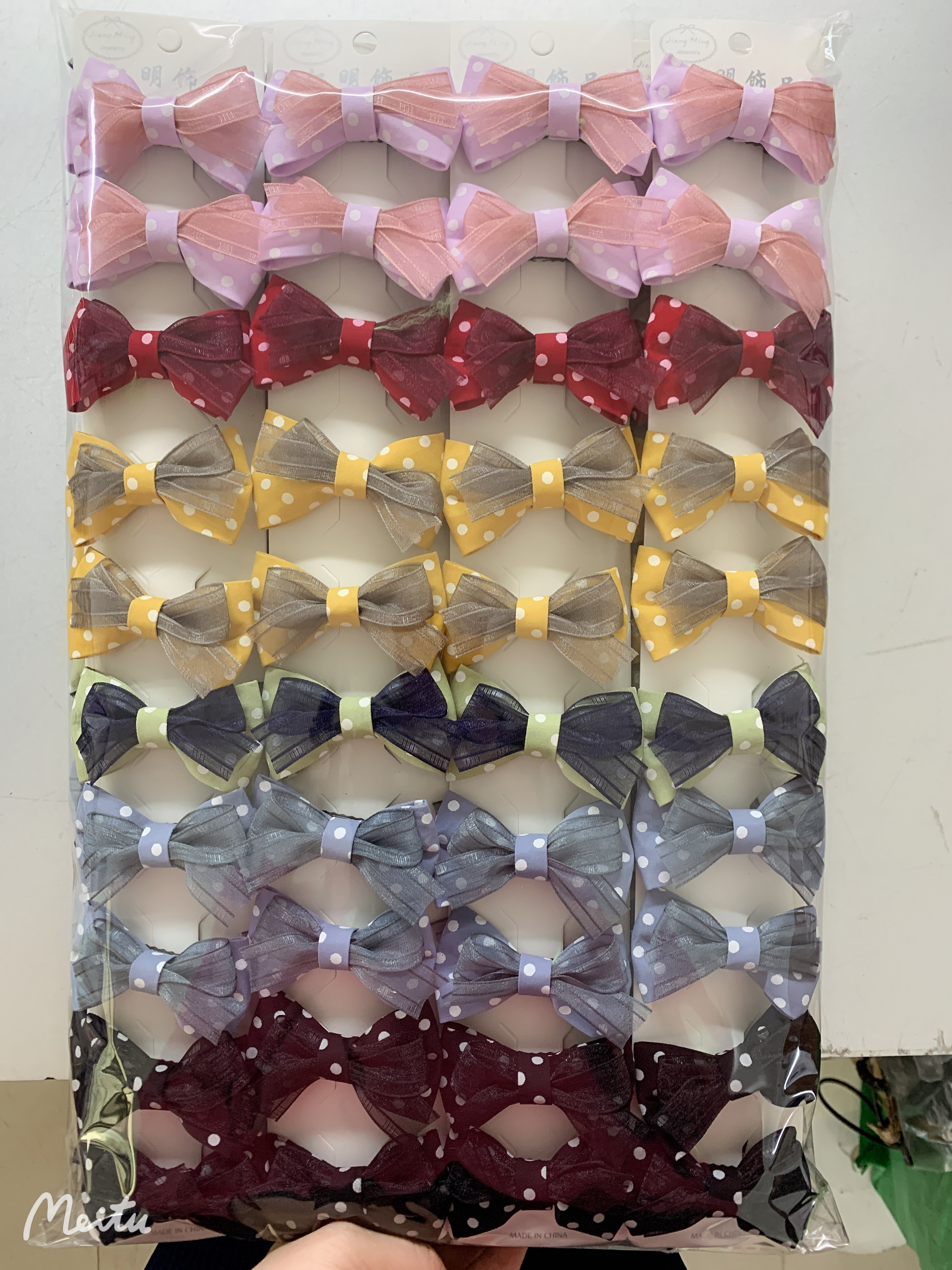 Korean fabric bow hair clips, top clips, side clips, bangs clips 2022032603