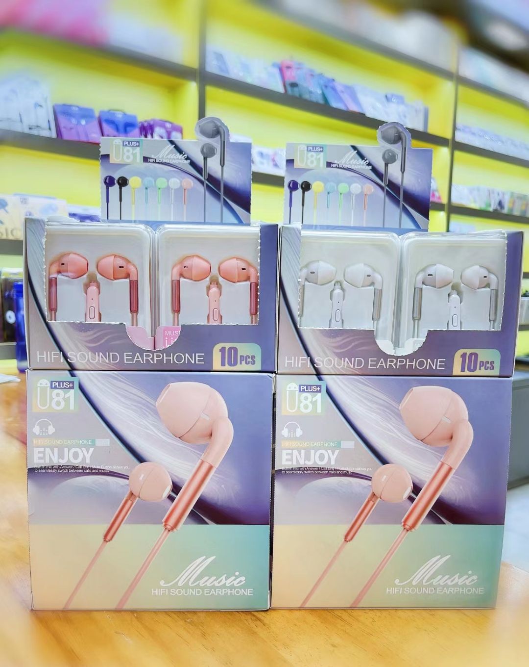 Sogo brand headphones, U81 headphones, earplugs, ear labels, headphones with labels, mobile phone headphones, wired headphones, ear cables Item Picture