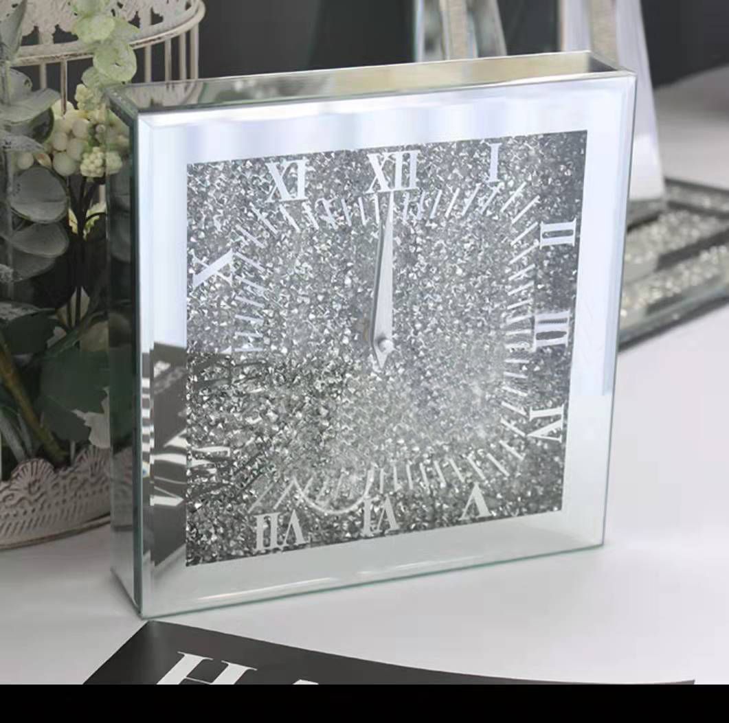 玻璃时钟，镶钻时钟挂钟