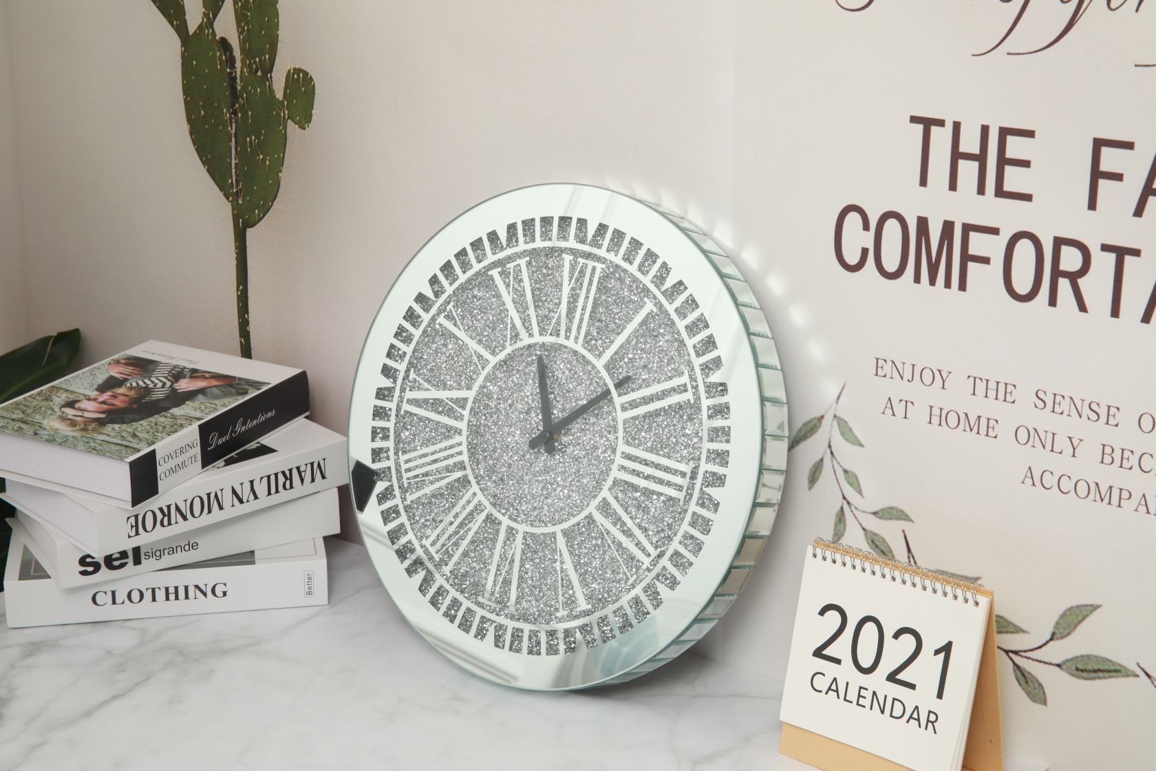 玻璃时钟挂钟/镶钻时钟挂钟/水晶时钟挂钟产品图