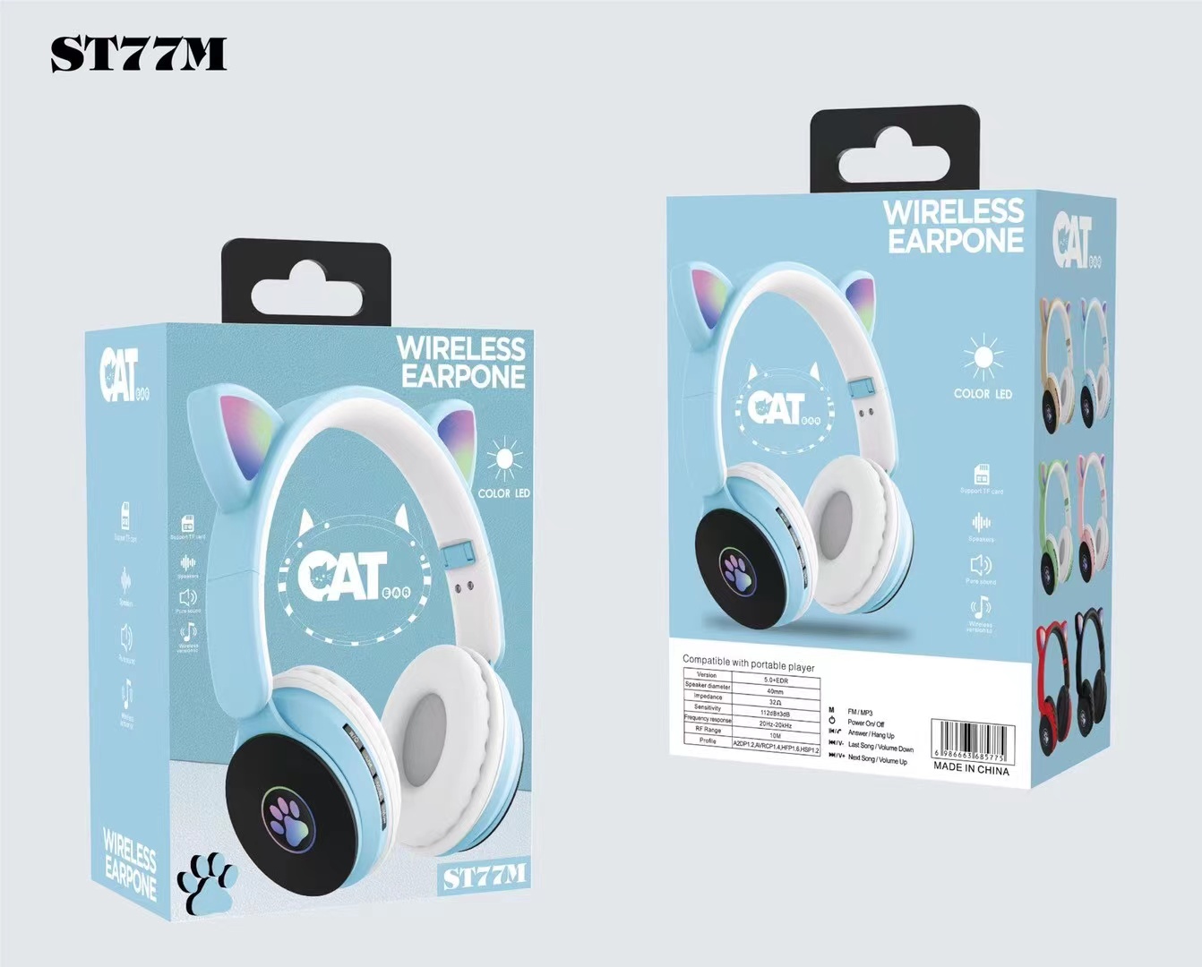 Sogo brand headphones, ST-77M wireless Bluetooth headphones, over-ear headphones, branded headphones Application Scenario