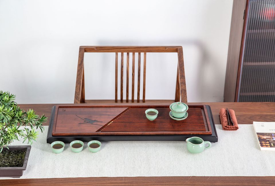 浮羽重竹茶盘简约大气轻奢家用办公百搭精致可下水易打理详情图2