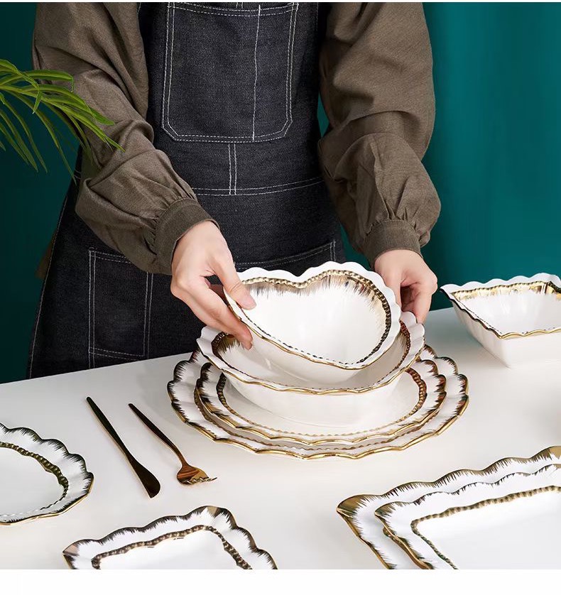 Gold Sweeping Ceramic tableware Yongsheng Ceramics YS Application Scenario