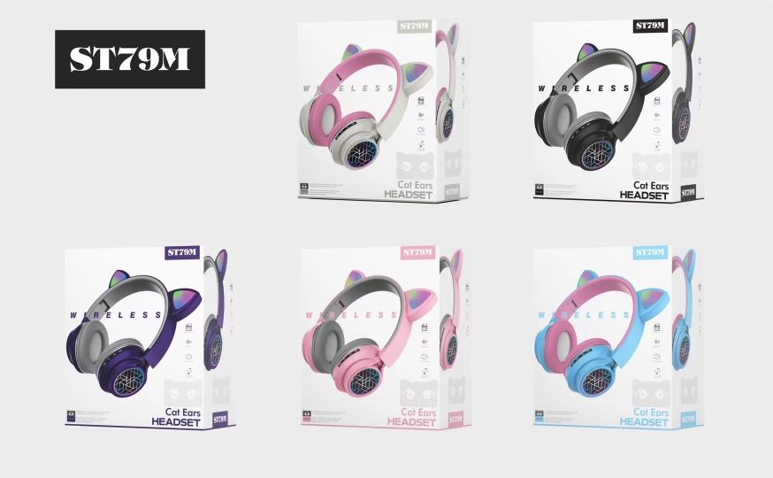 Sogo brand headphones, ST-79 wireless Bluetooth headphones, branded headphones, over-ear headphones details Picture