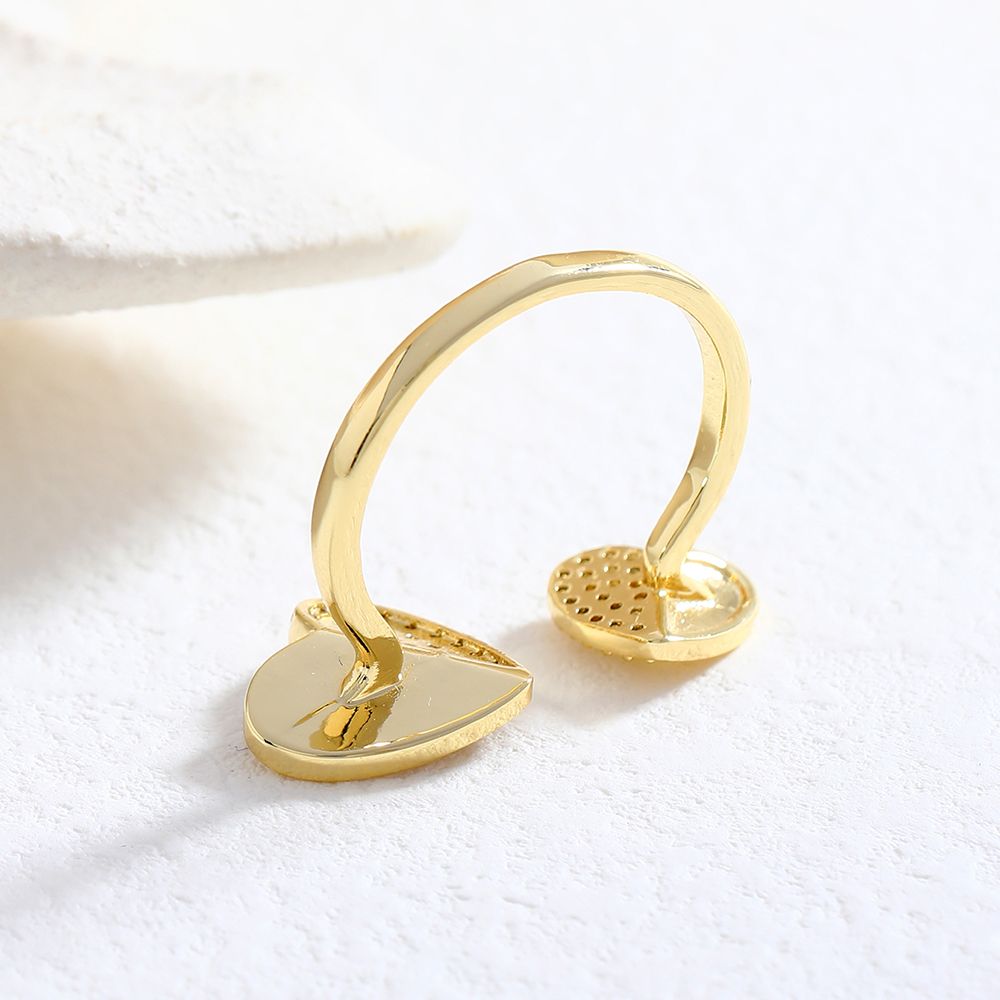 Fengyu Heart-shaped Shell Ring, Summer Niche design, ins Trendy light Luxury Index Finger opening Ring, fashionable and individual, adjustable light Luxury 001 Item Picture