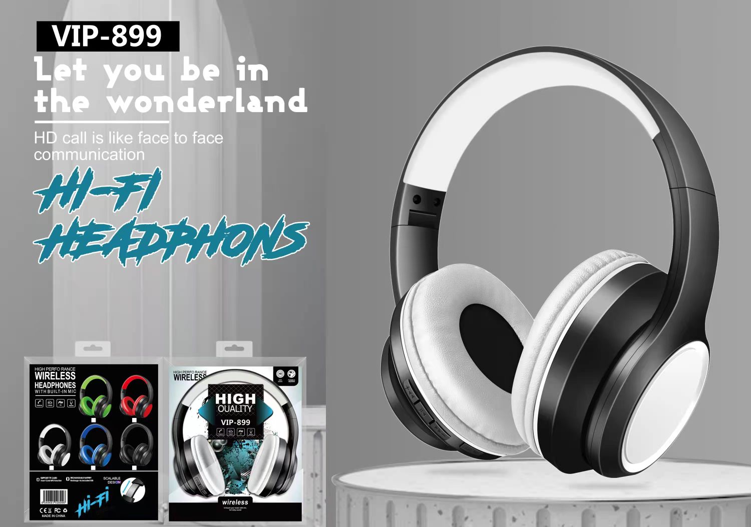 Sogo brand headphones, wireless Bluetooth headphones, Bluetooth headphones with labels detail image 9