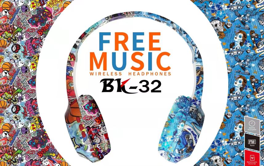 Marca sogo auriculares, camuflaje inalámbricos auriculares bluetooth, auriculares bluetooth en la cabeza, marca auriculares bluetooth BK-32 details Picture