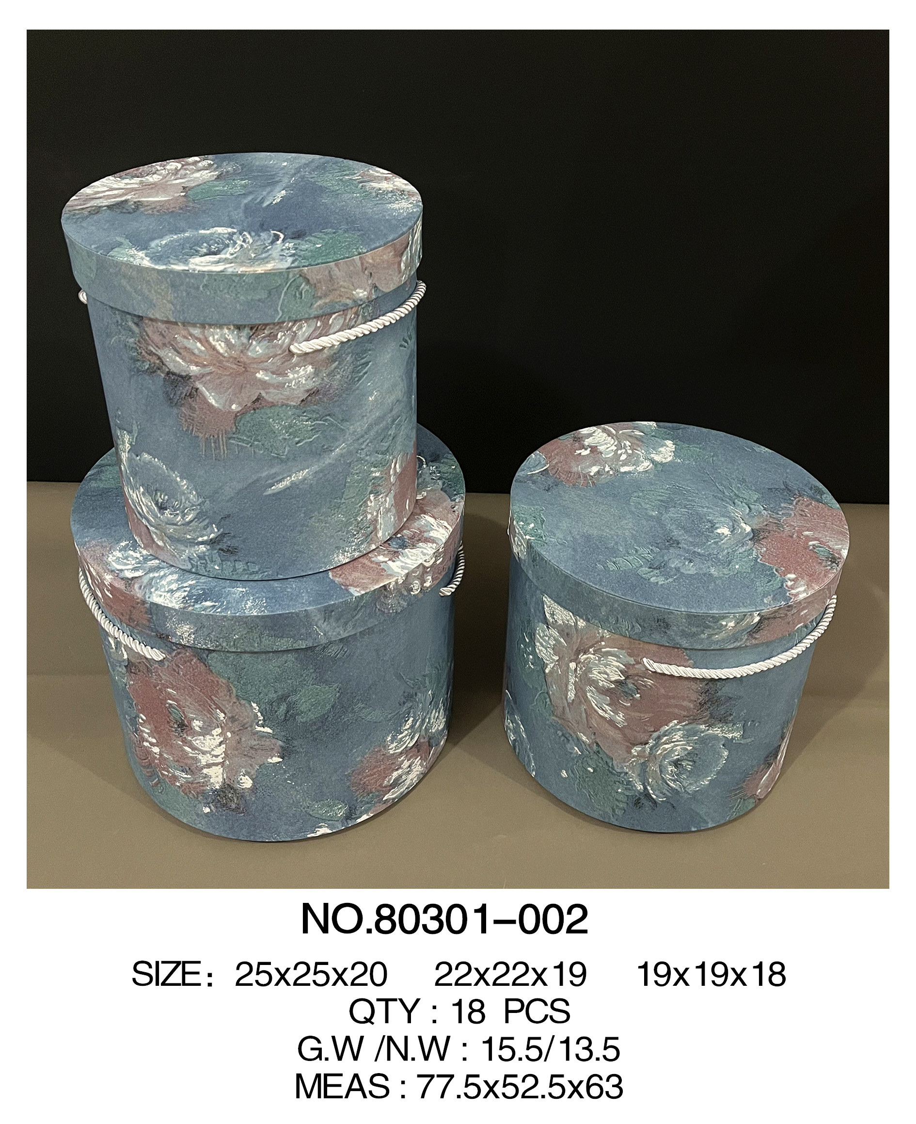 Wallpaper round set, gift box, flower packaging box, storage box details Picture