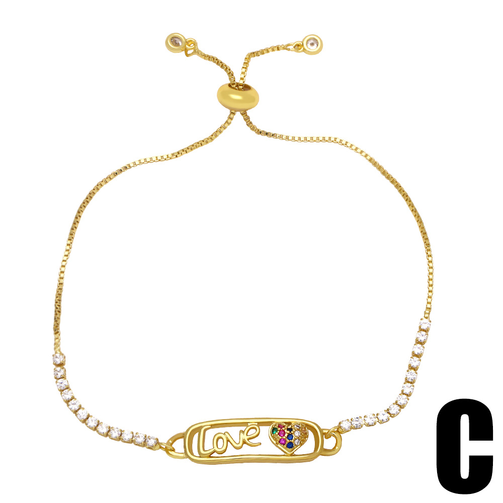 Cross-border new accessory: Simple and fashionable European and American heart-shaped moon and star bracelet, women's colored diamond zircon bracelet Application Scenario
