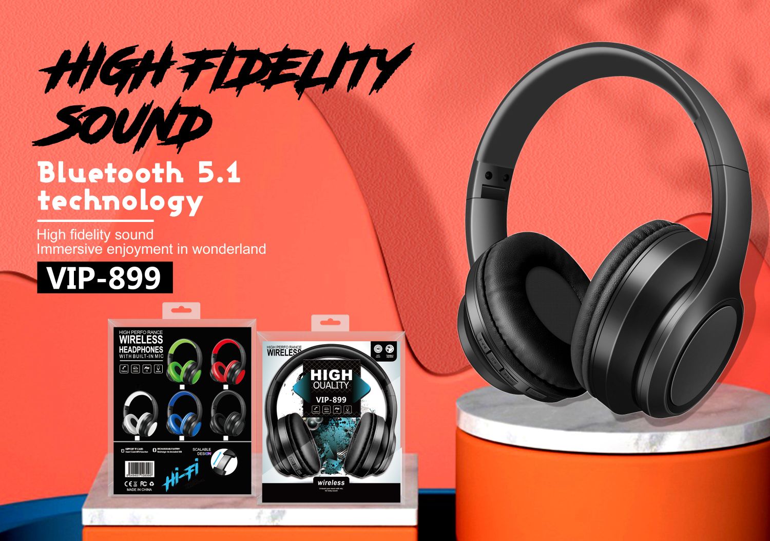 Sogo brand headphones, wireless Bluetooth headphones, Bluetooth headphones with labels detail image 7