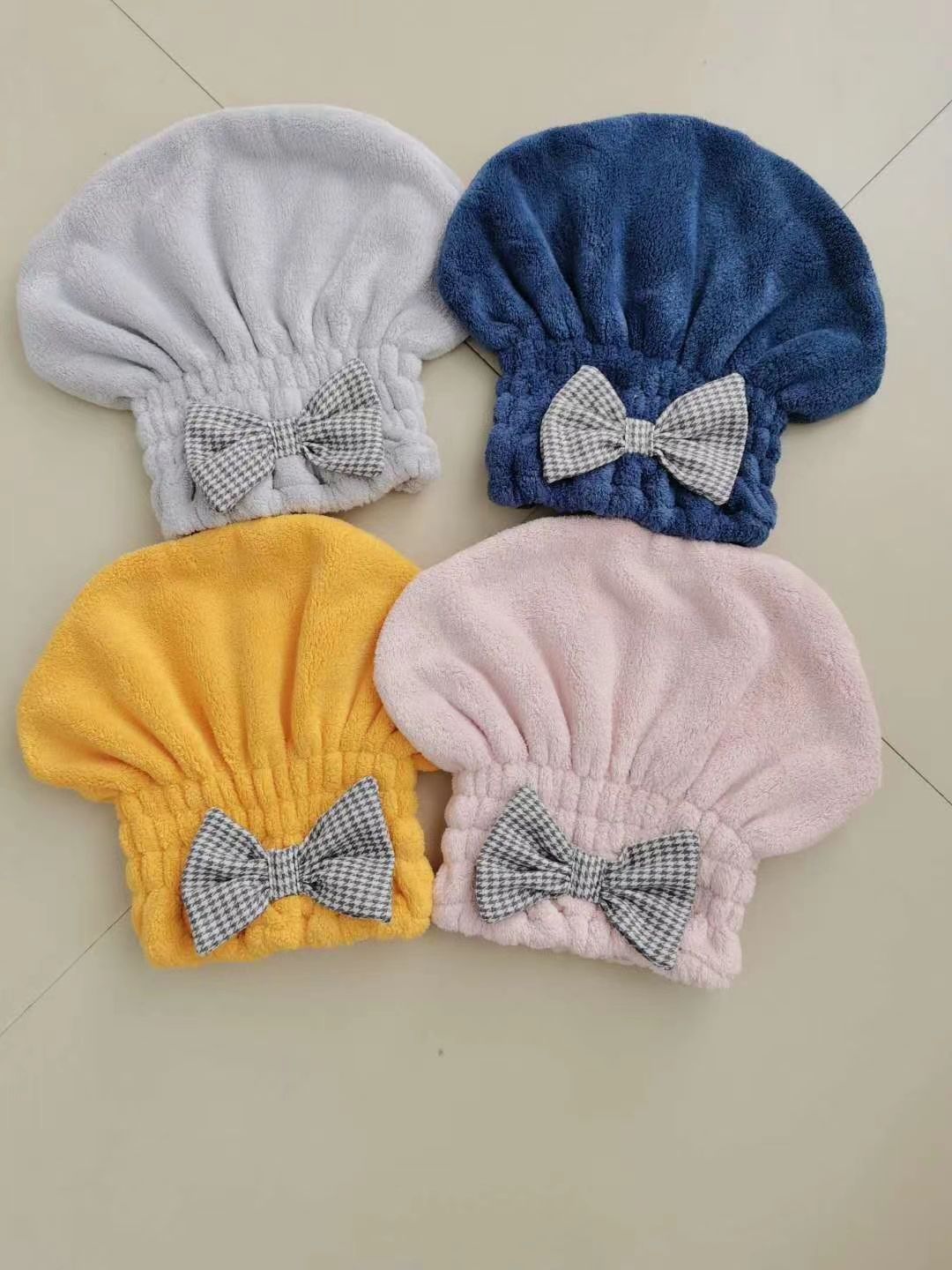 义乌好货飘阳吸水干发帽蝴蝶结公主帽