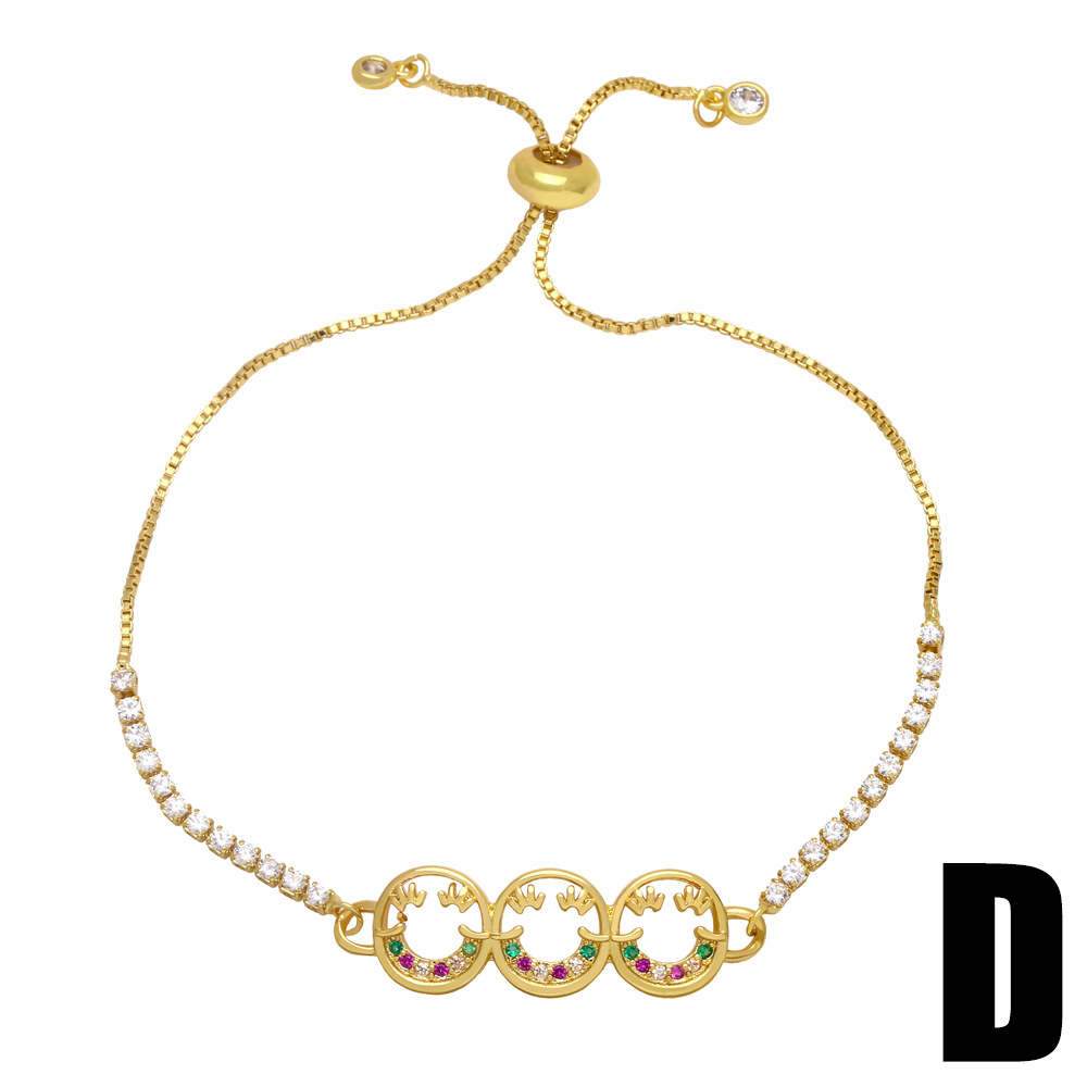 Simple zircon bracelet for women, a popular European and American fashion, versatile colored diamond rainbow star butterfly bracelet jewelry Item Picture