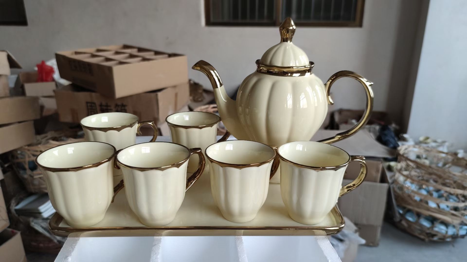 方圆陶瓷北欧风格陶瓷镀金水具FY656232详情图11