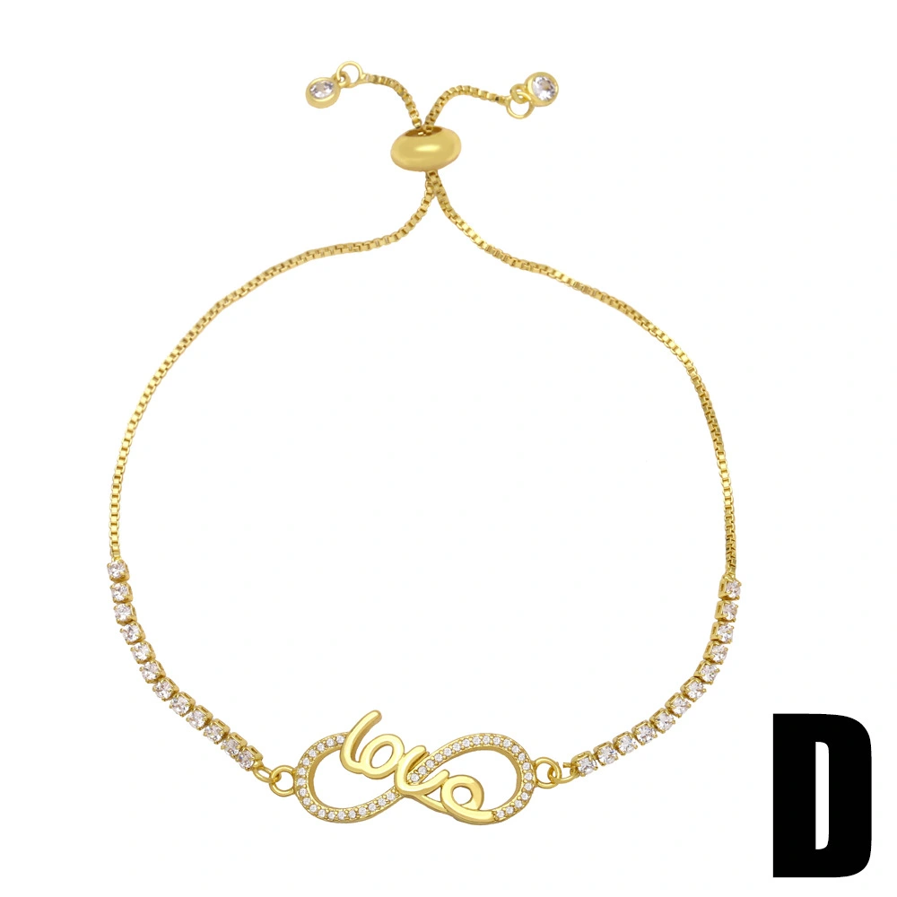A retro diamond-encrusted heart-shaped bracelet with a unique European and American style. It features an Instagram niche design with the letter "love" for women detail image 2