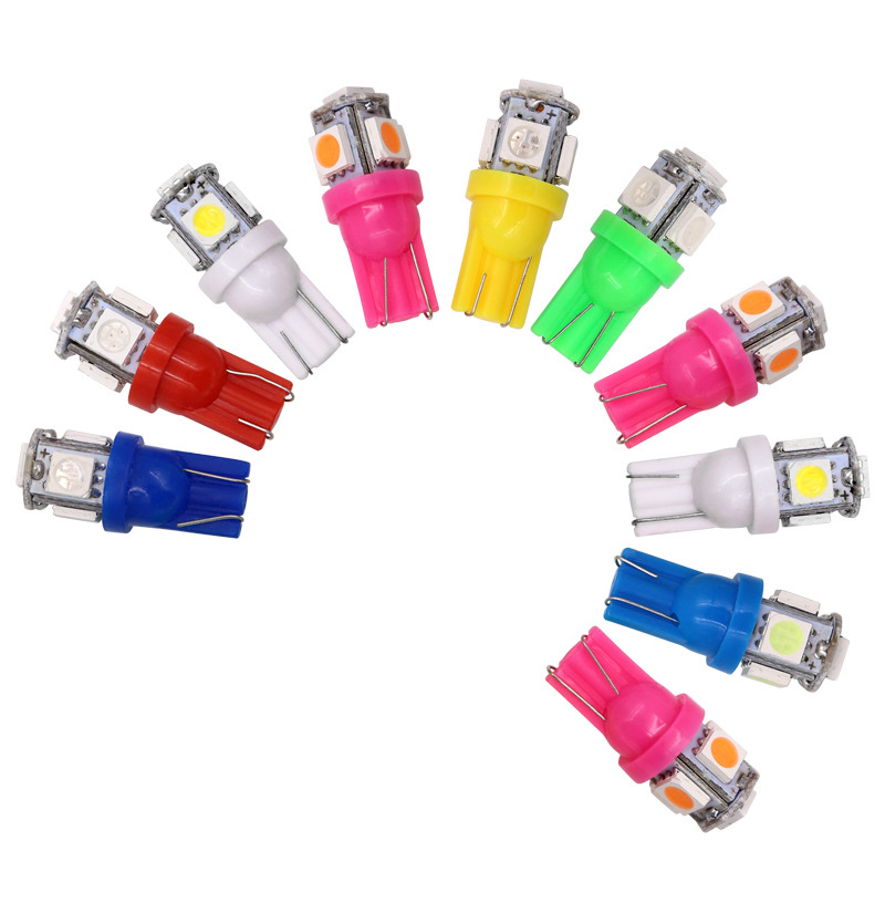 汽车灯泡T10 5050 5smd 5W5示宽灯 牌照灯 摩托车转向LED 12V车灯  1图