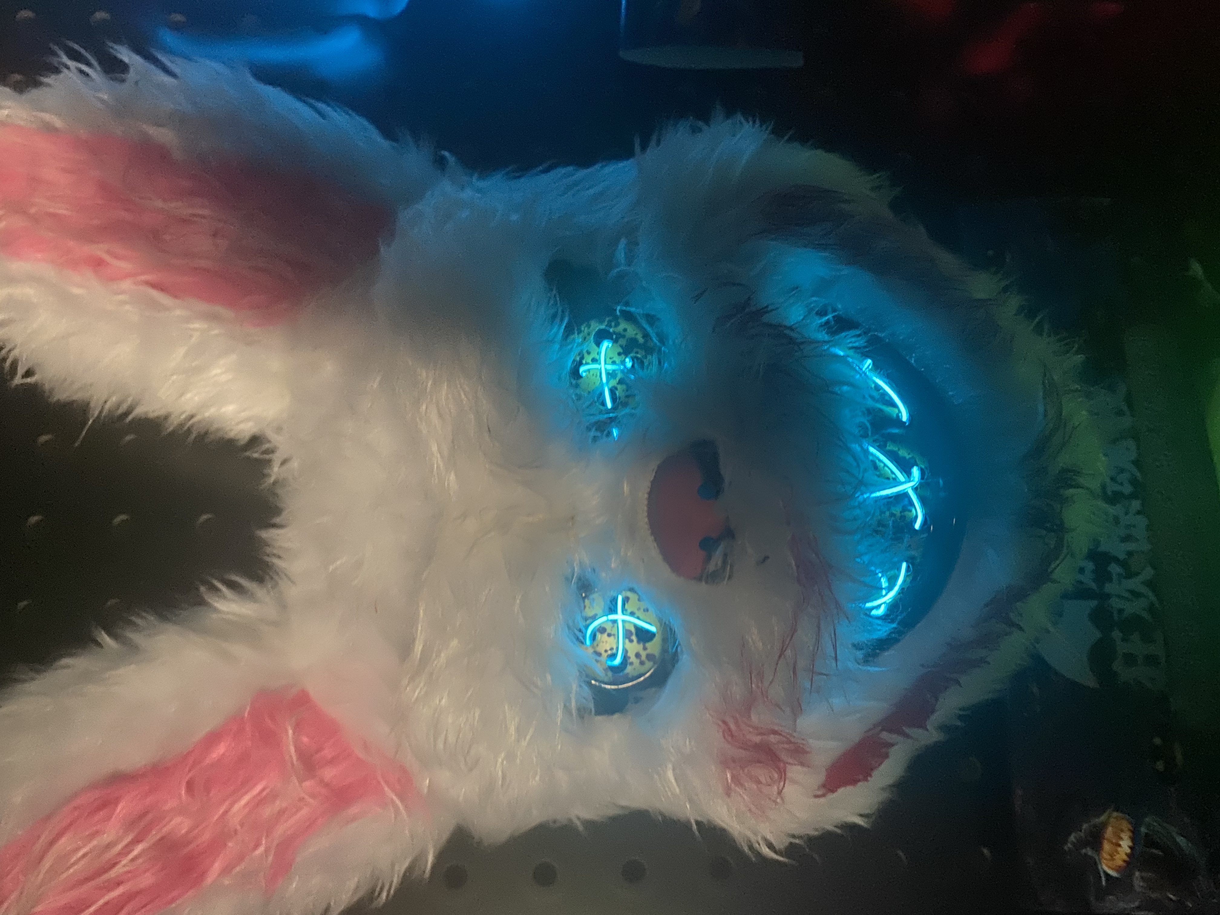 Halloween cold light rabbit mask Halloween prop led cold light details Picture