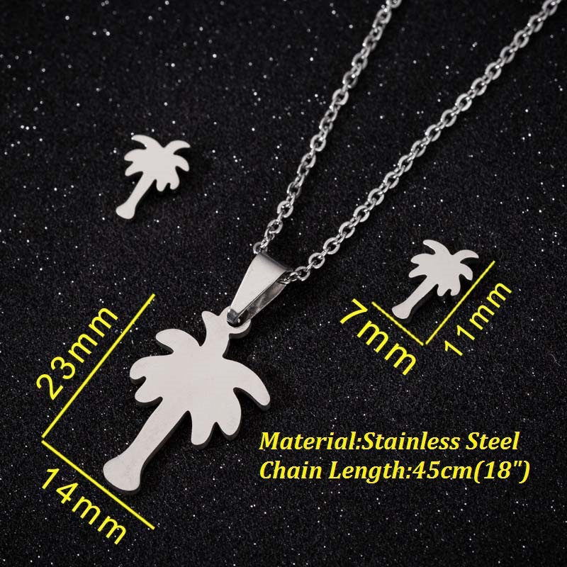 Manufacturer's in-stock stainless steel butterfly stud geometric heart-shaped star earrings jewelry set Application Scenario