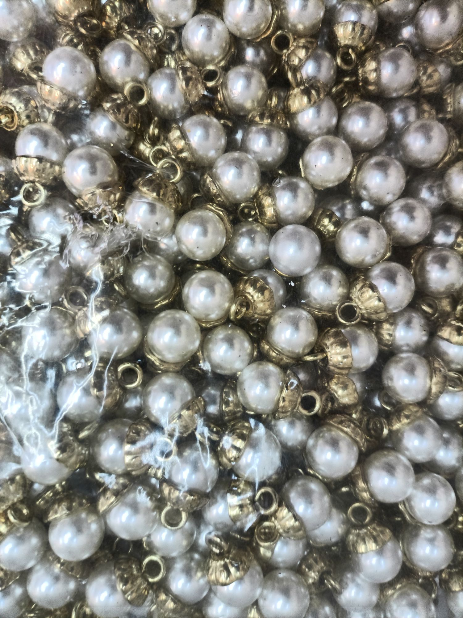 Zhen Ti 10 Li High-brightness off-White 10A diamond imitation pearl round beads, 50 jin each piece 01
