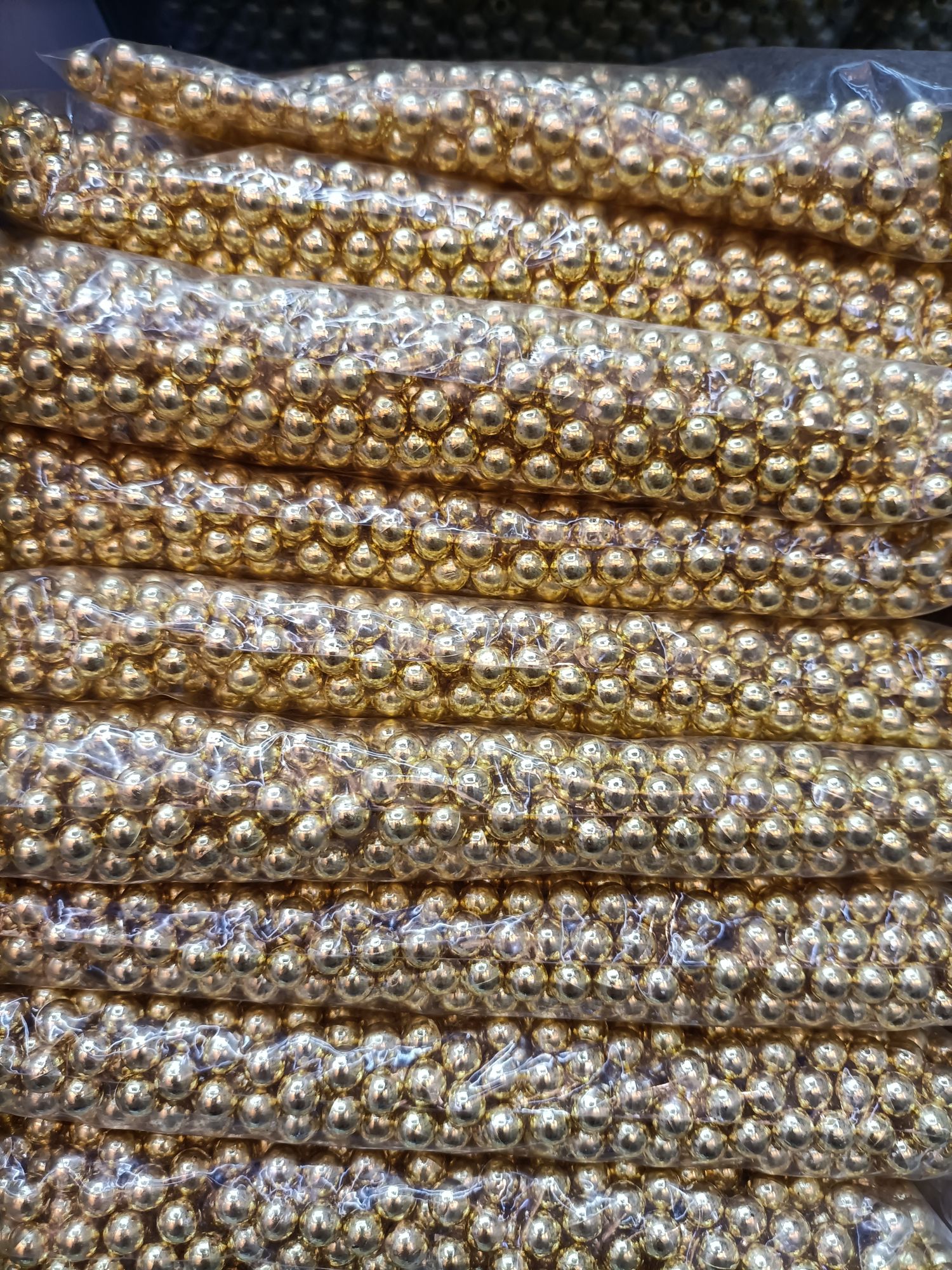 Zhen Ti 6 Gold imitation Pearl Round beads without holes, 50 jin each piece 01
