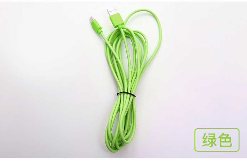 3-meter color data cable suitable for Android and Apple type-c mobile phones. 3-meter extension cable detail image 3