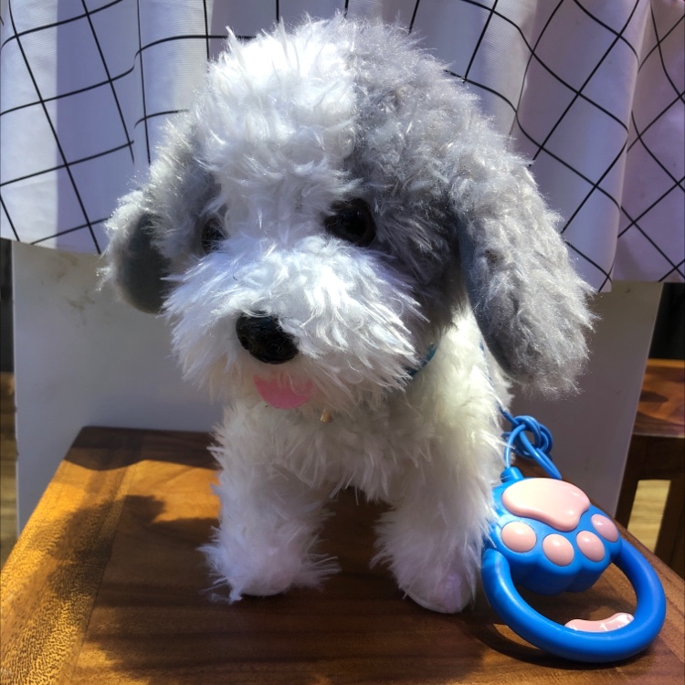 The new popular and best-selling electric plush toy, the leash dog series, which can walk, is from the music company HNR details Picture