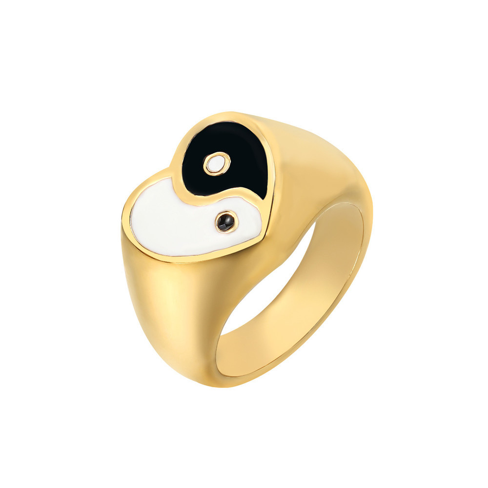 爆款滴油戒指 不锈钢桃心戒指 男士女士指环