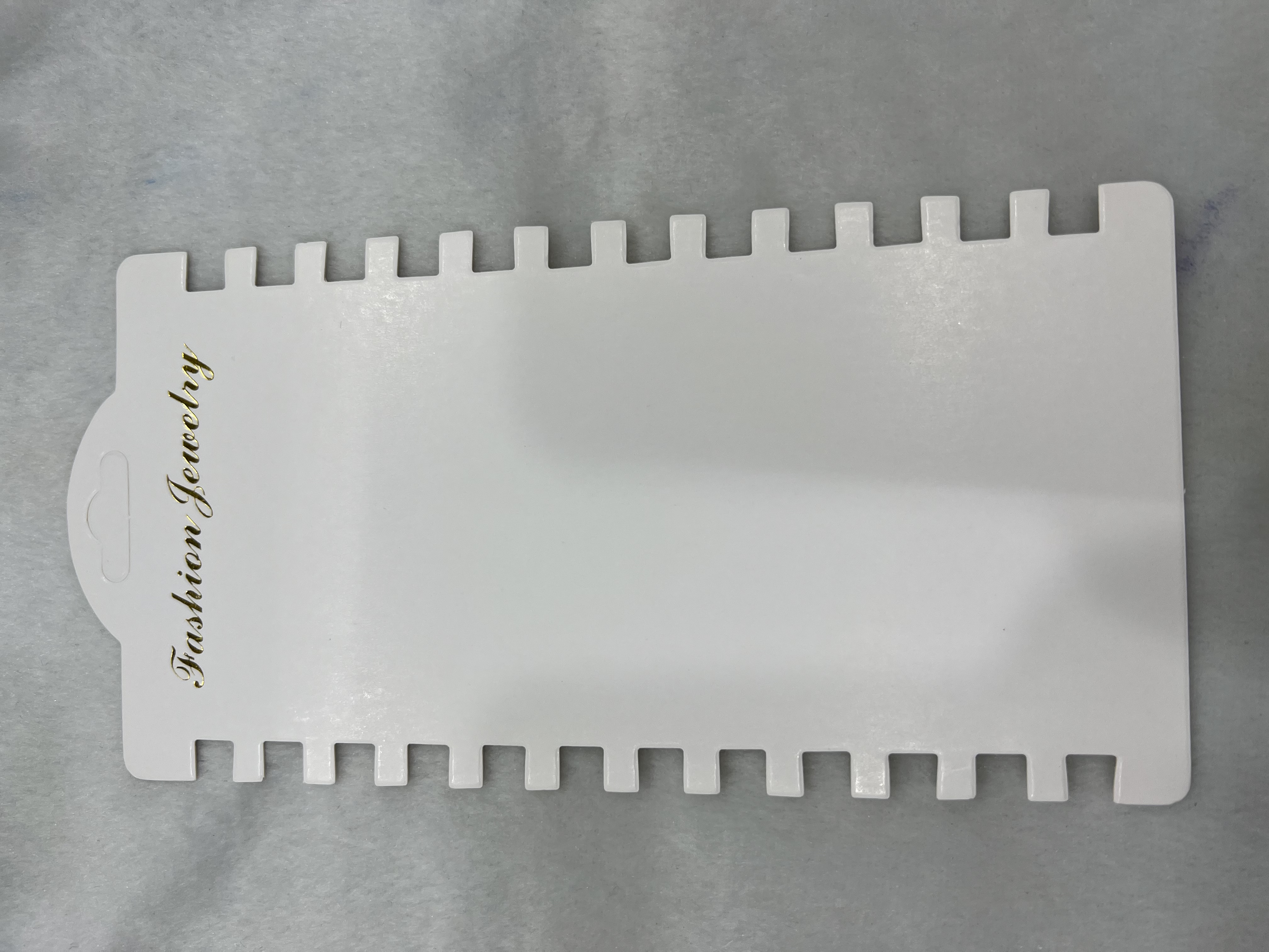 10*20十二齿皮筋卡手绳卡 350克白卡烫金字