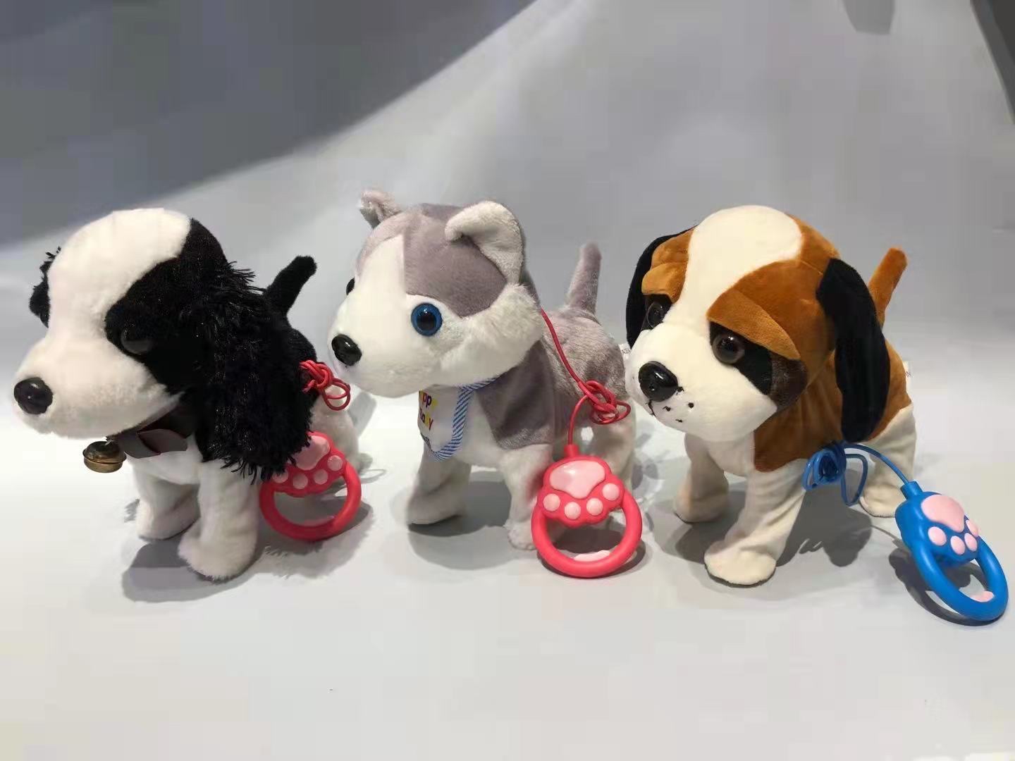 The new best-selling electric plush toy series with a leash, a dog that can walk and carry music, is from HNR