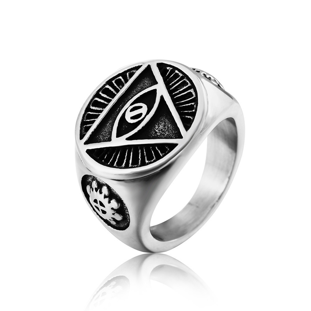 A popular "God's Eye" stainless steel ring for men in South America