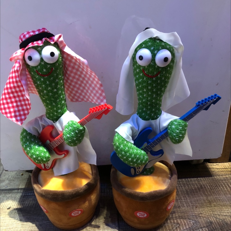 The internet-famous best-selling electric plush toy, the cactus with lights and music, is from the commercial sea HNR