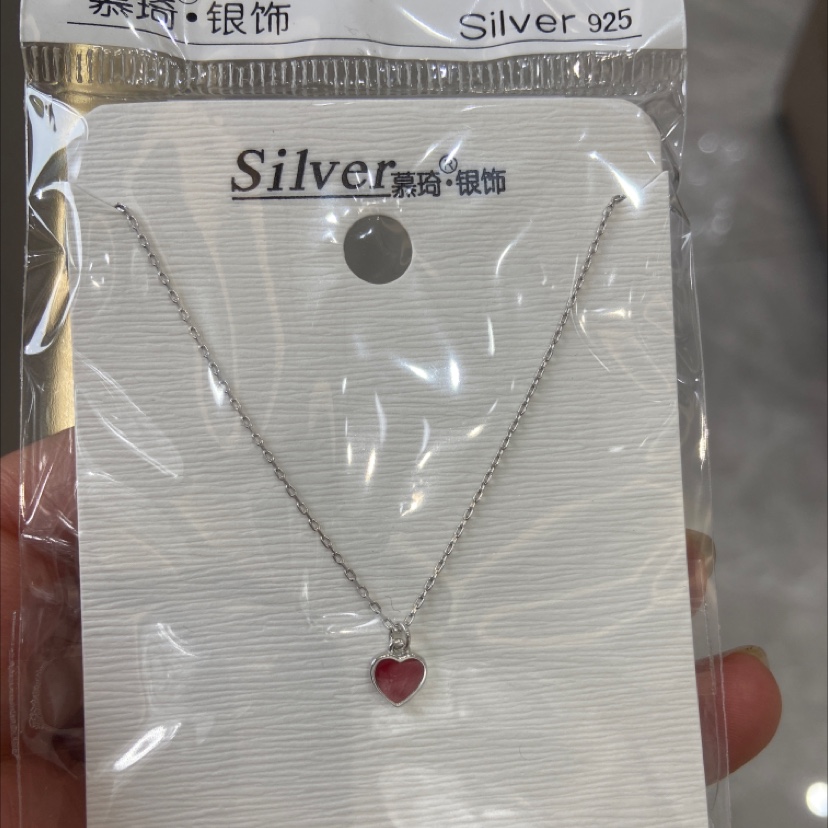 Two-color heart necklace Specification image