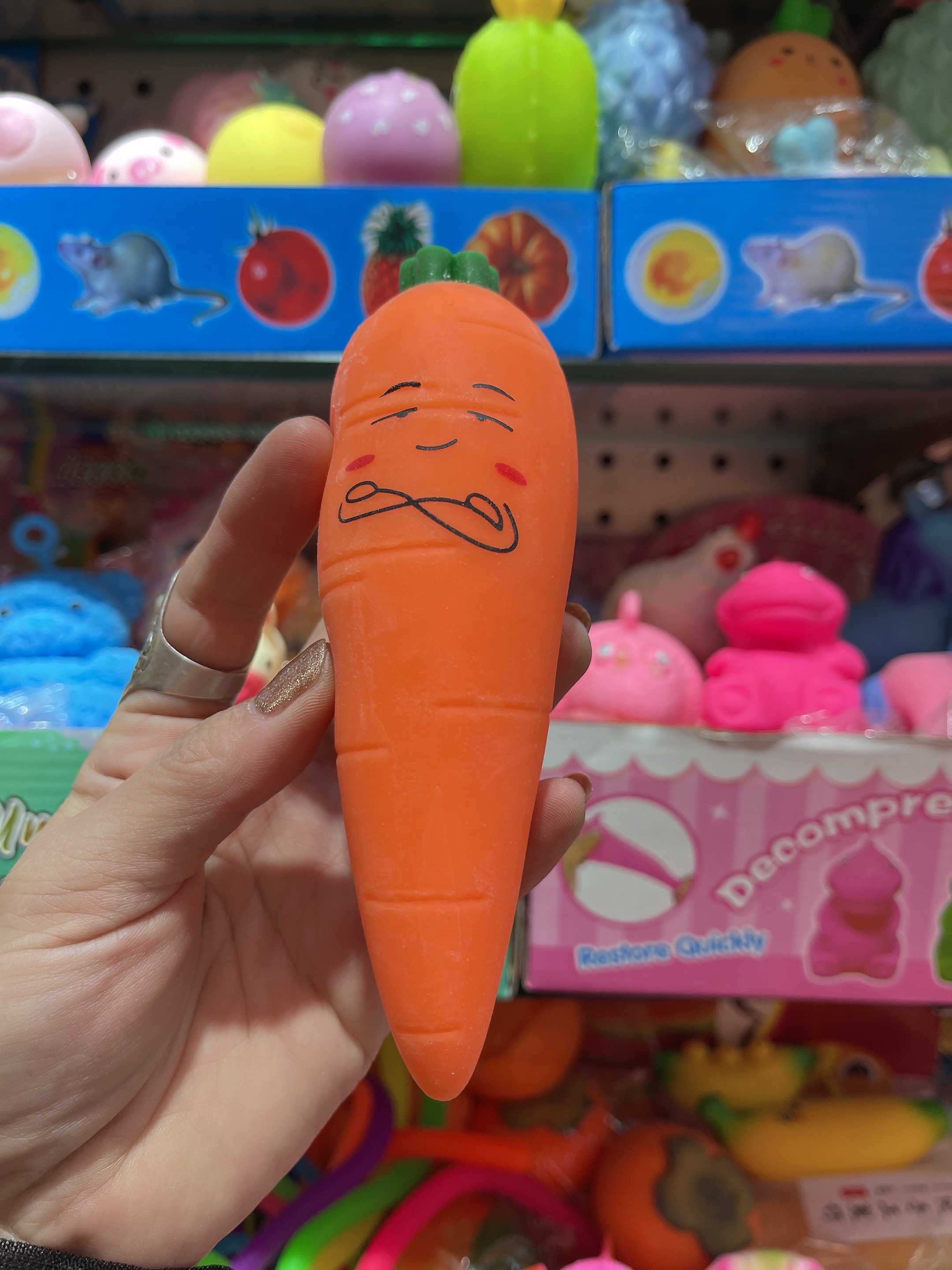 Zanahoria 🥕 harina extruida juguetes modelados artefactos de descompresión plasticidad Application Scenario