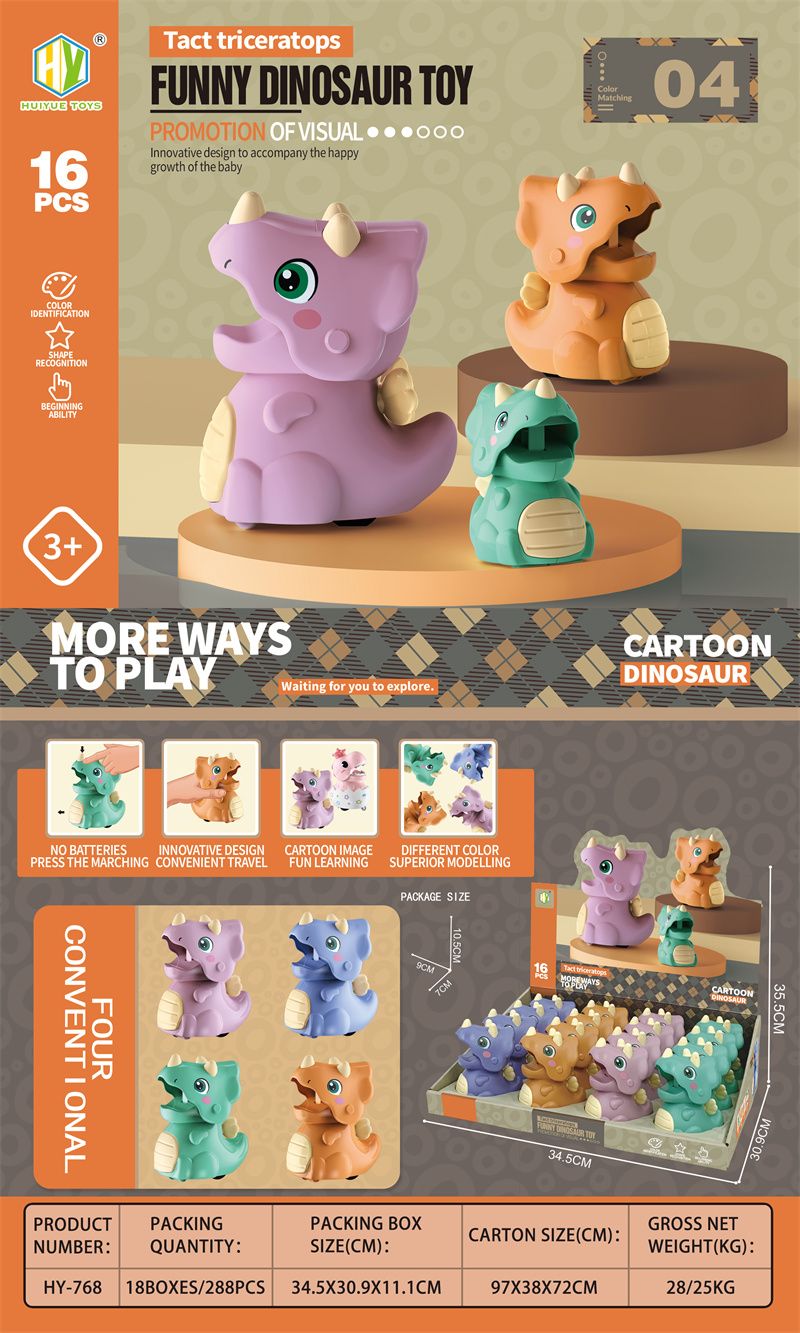 Smartly press the Triceratops