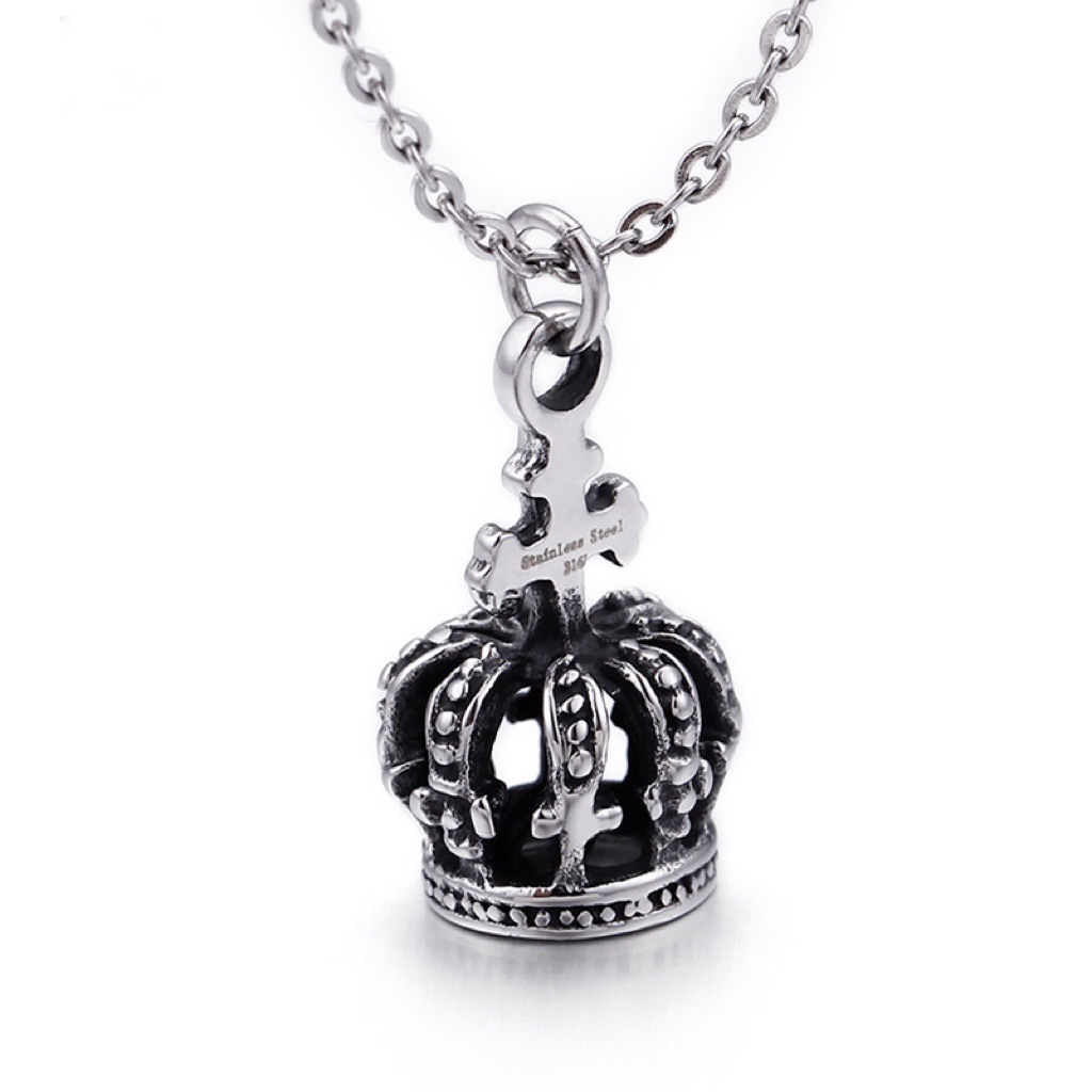 European and American trend necklaces, crown necklaces, men's stainless steel pendants wholesale project accessories