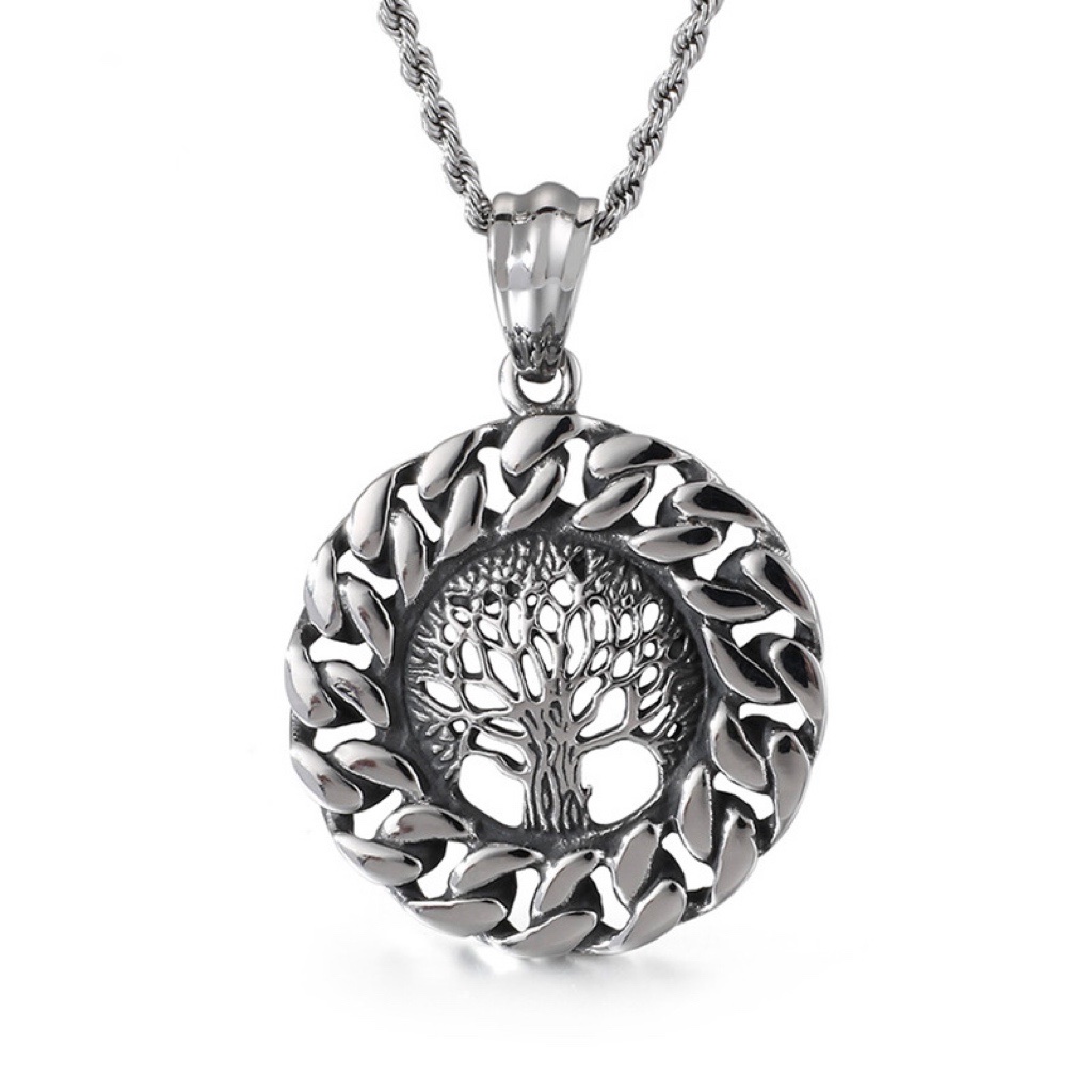 2024热卖生命树吊坠 不锈钢生命树男士吊坠 男士女士吊坠 电商爆款项链