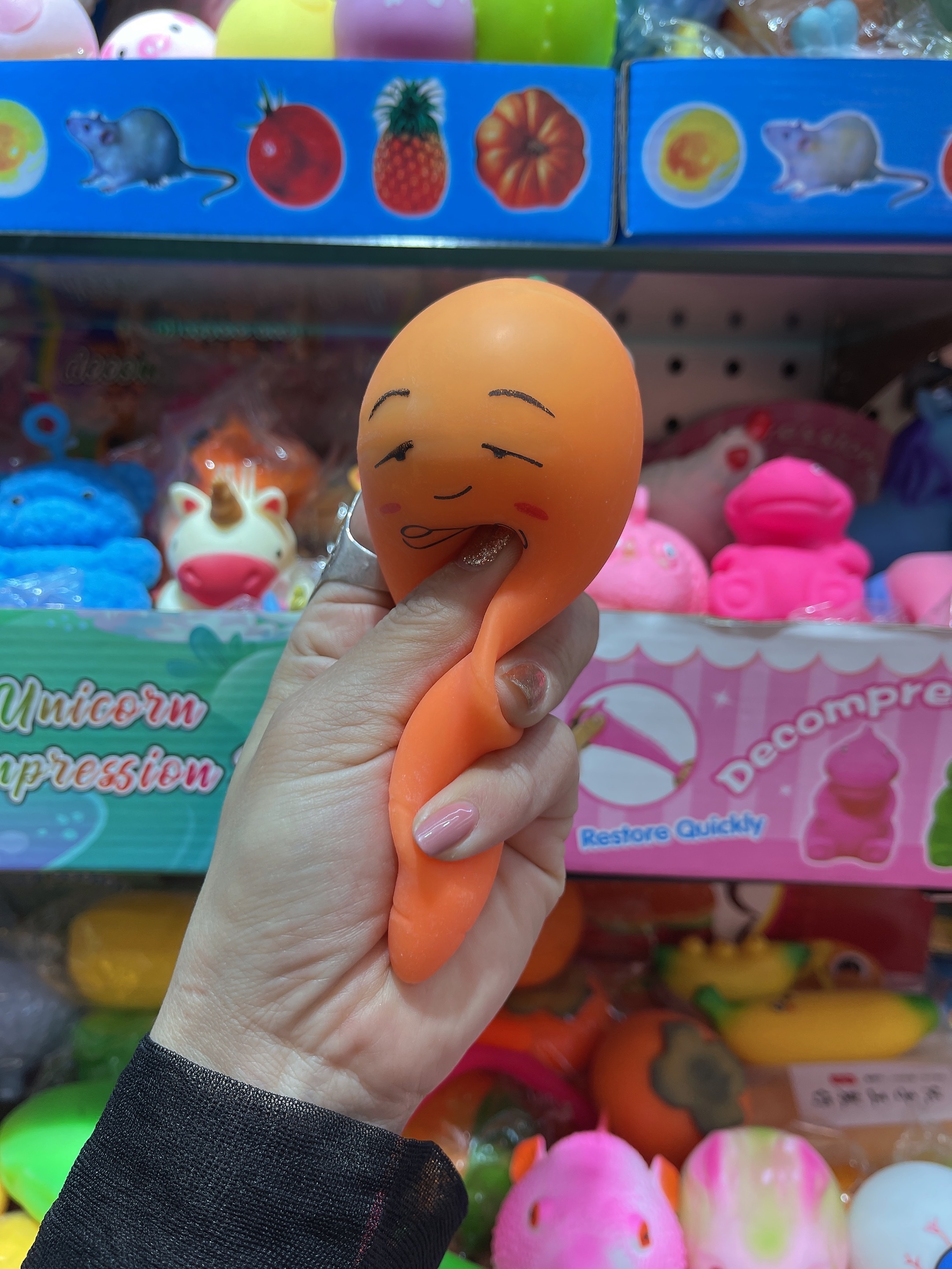 Zanahoria 🥕 harina extruida juguetes modelados artefactos de descompresión plasticidad Item Picture