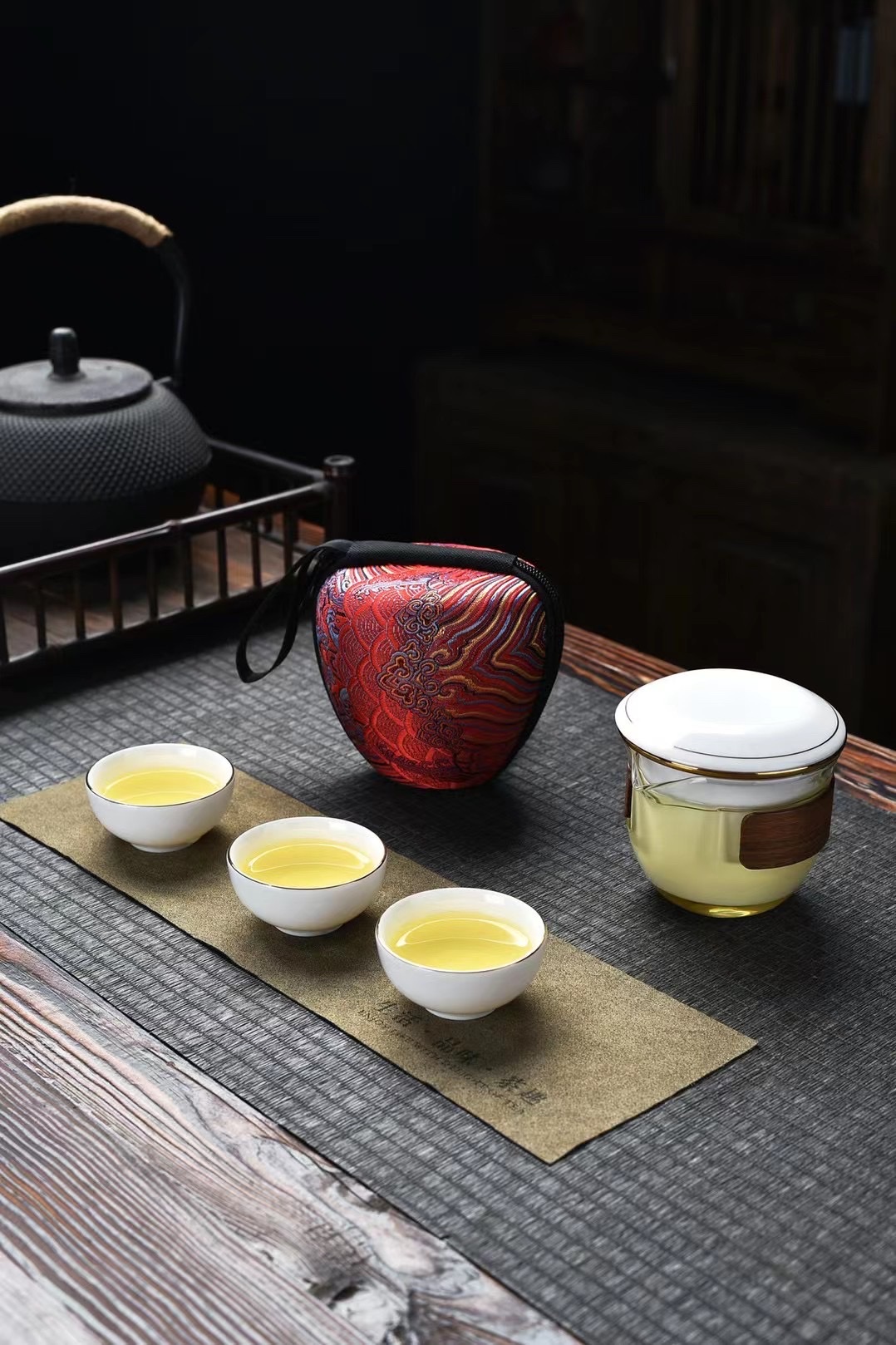 Sheep Fat Jade Travel Tea Set, Quick Guest Cup, Tao Li Family 025 detail image 1