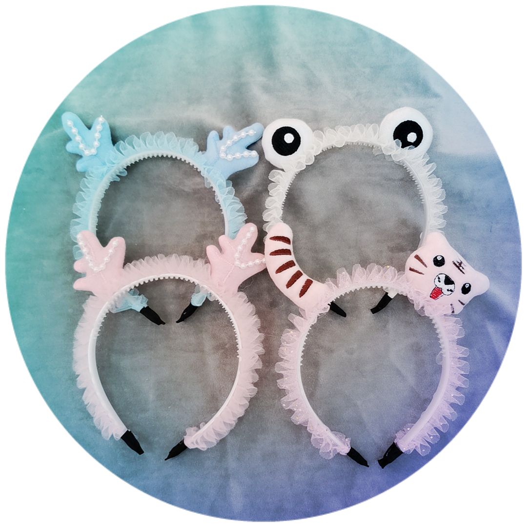 Children's hair band, cartoon color shawl, new fashionable headwear, girls' daily hair binding and fixing decoration headwear, hair clips, hair clips Specification image