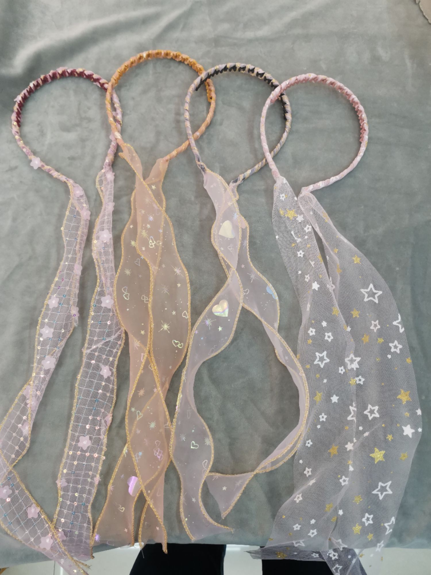 Children's hair band, cartoon color shawl, new fashionable headwear, girls' daily hair binding and fixing decoration headwear, hair clips, hair clips Item Picture