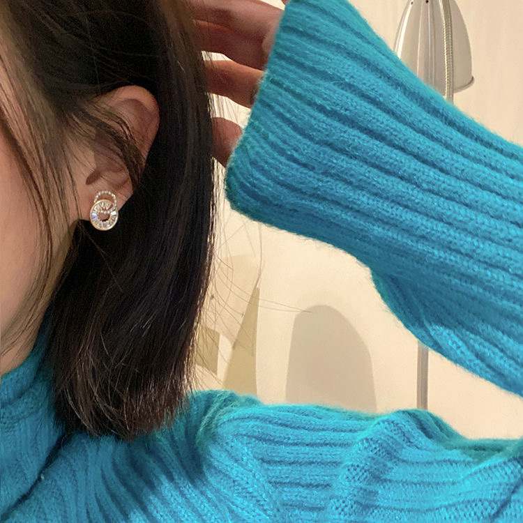 925 Silver Ear rings for women, fashionable and elegant, anti-allergy ear buckles, new Korean version earrings 304 details Picture