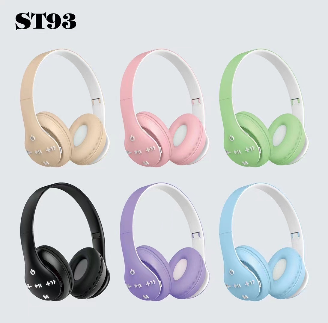Auriculares de la marca sogo, auriculares inalámbricos bluetooth ST-93 bluetooth con marca auriculares