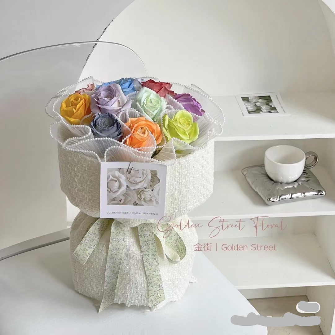 小香风包花布夏季薄款包鲜花假花仿真花用详情图6