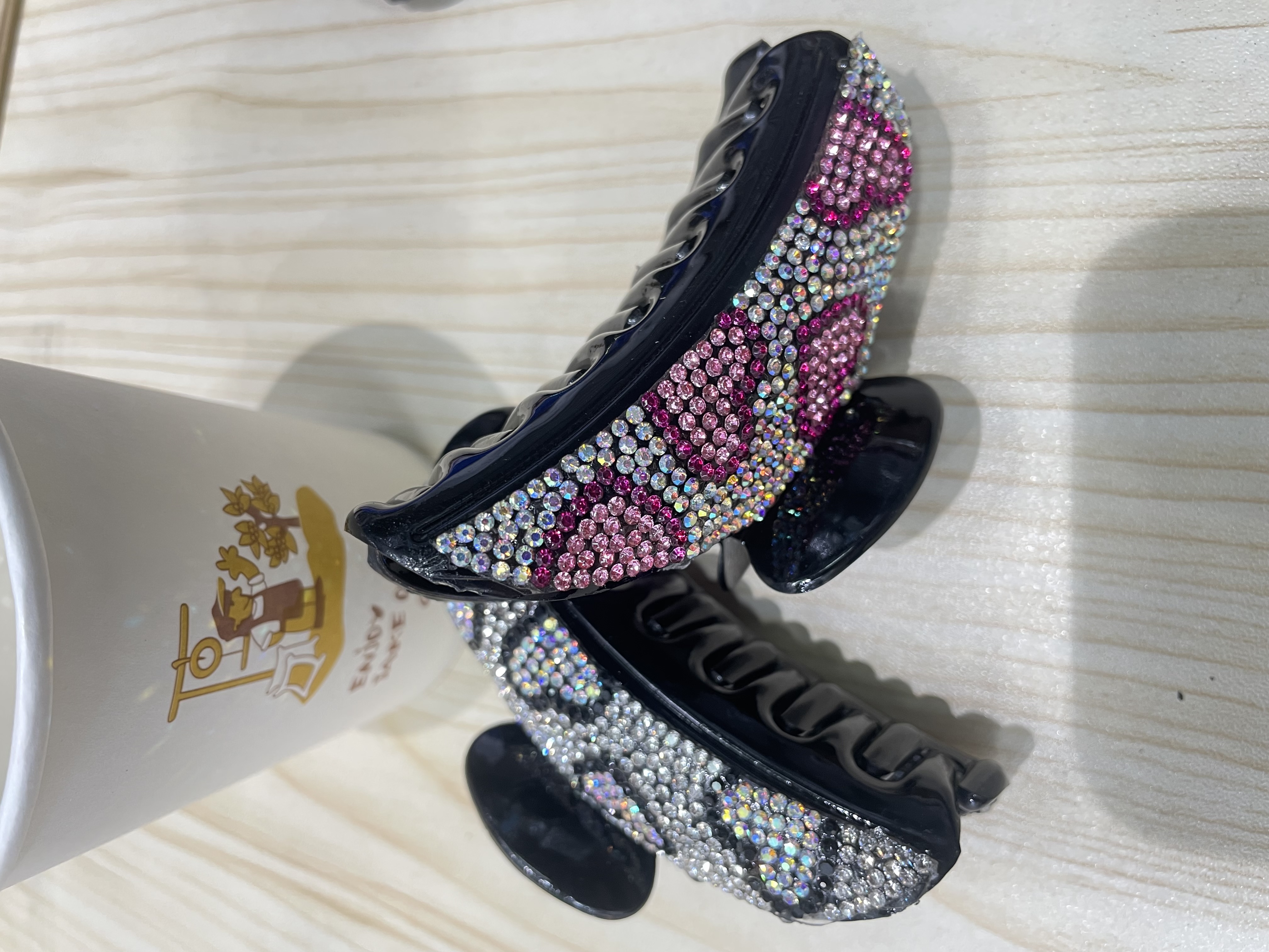 Factory direct supply of Korean-style hair accessories and headwear, fully set with diamonds and rhinestones, large scratch-clip hair clips wholesale Specification image