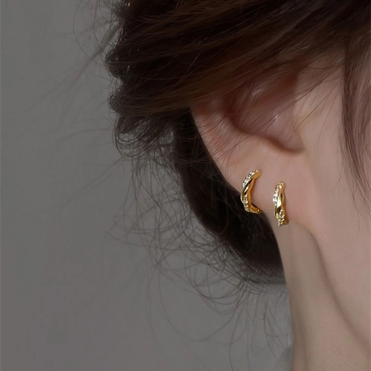 925 Silver ear rings for women, fashionable and elegant, anti-allergy ear buckles, new Korean version earrings 307 details Picture