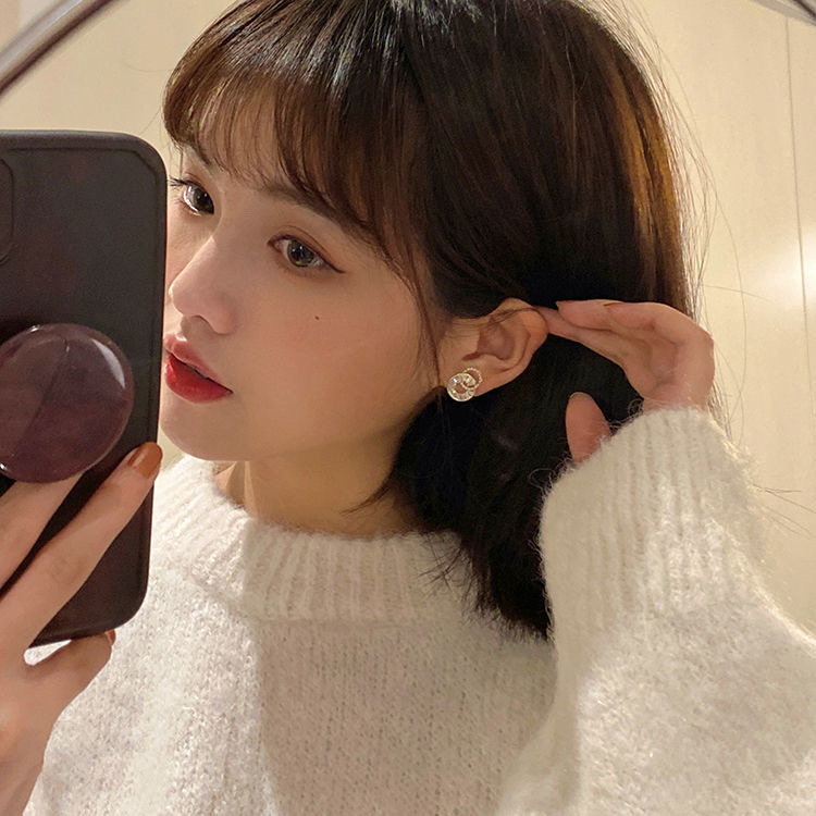 925 Silver Ear rings for women, fashionable and elegant, anti-allergy ear buckles, new Korean version earrings 304