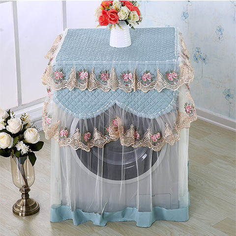 The new European-style washing machine cover with a turbine drum and lace dust and sun protection cover is a popular new product Item Picture