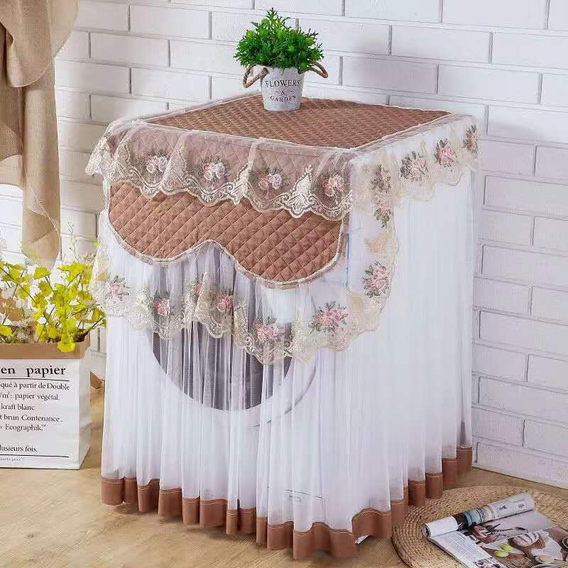 The new European-style washing machine cover with a turbine drum and lace dust and sun protection cover is a popular new product details Picture