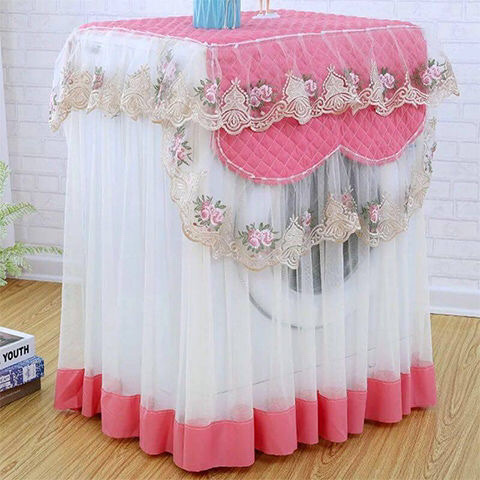 The new European-style washing machine cover with a turbine drum and lace dust and sun protection cover is a popular new product Specification image