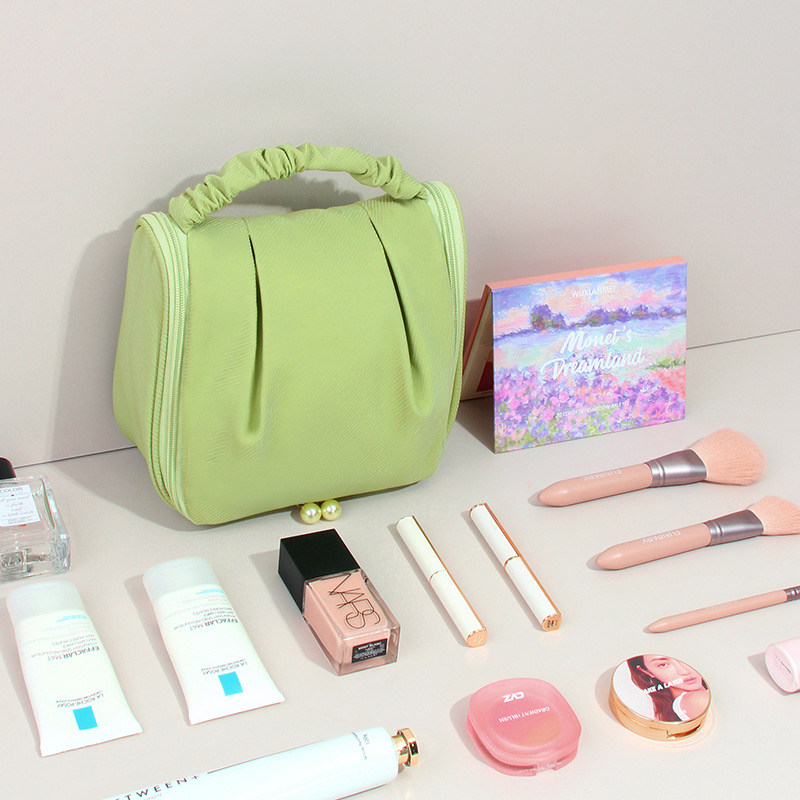 New hanging toiletry bag, fashionable travel hook dry and wet separation bag, skincare storage bag and makeup bag details Picture