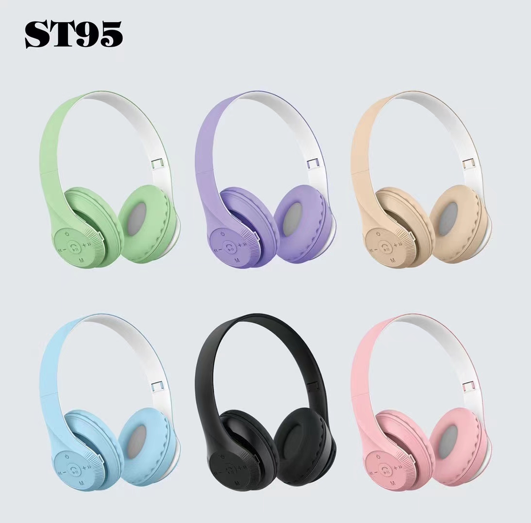 Sogo brand headphones, wireless Bluetooth headphones, over-ear Bluetooth headphones, ST-95 branded headphones detail image 9